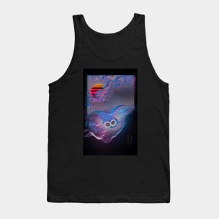 Vapour Wave Aesthetic Owl Tank Top